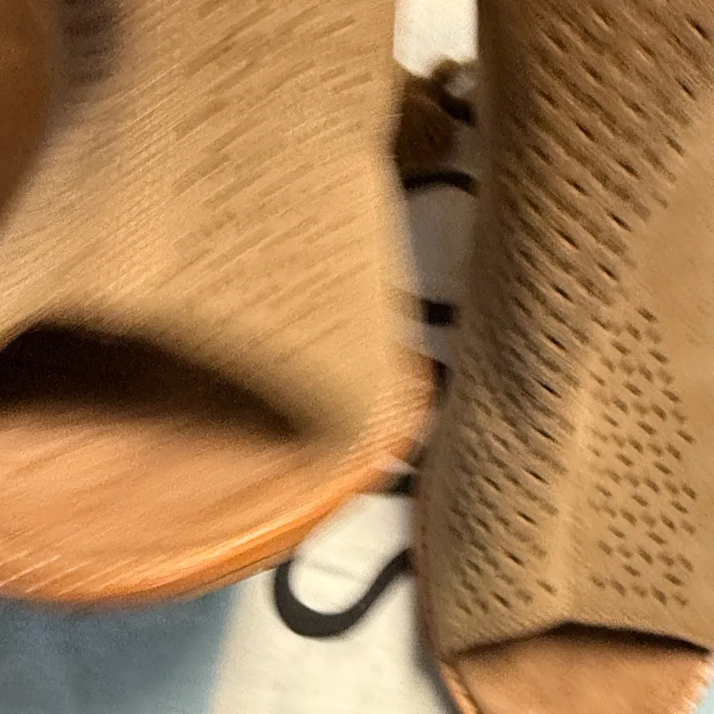 TOMS Elba Seville Leather Tan Brown Peep-Toe Heeled Sandals 11 - Image 14