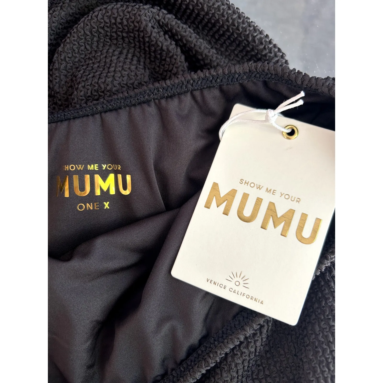 Show Me Your Mumu Anchor One Piece in Black Scrunch 1X NWT - Image 3