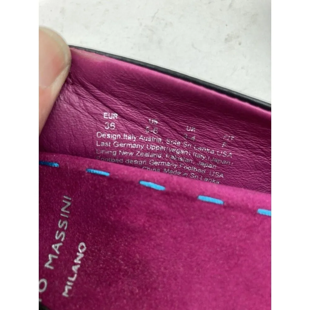 *Soto Massini Ballet Flats Womens 36 Black Leather Comfort Orthopedic Footbed - Image 13