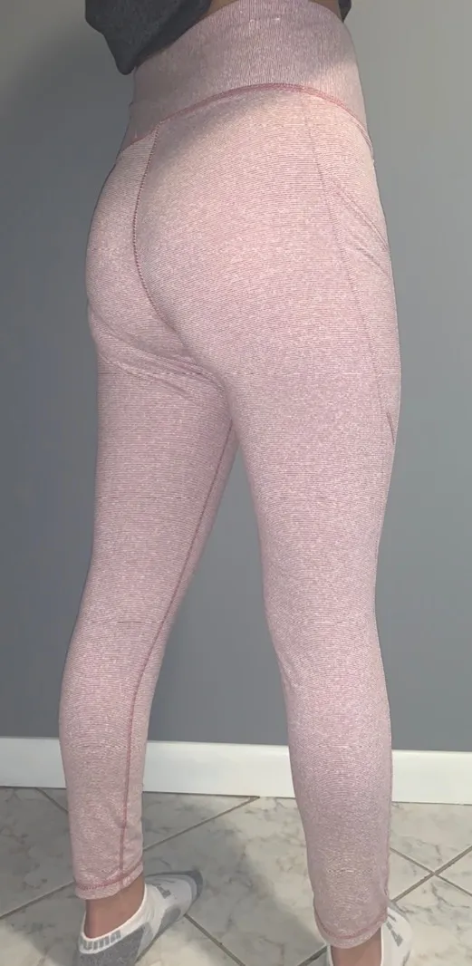 Danskin Pink Striped Athletic Leggings - Image 4