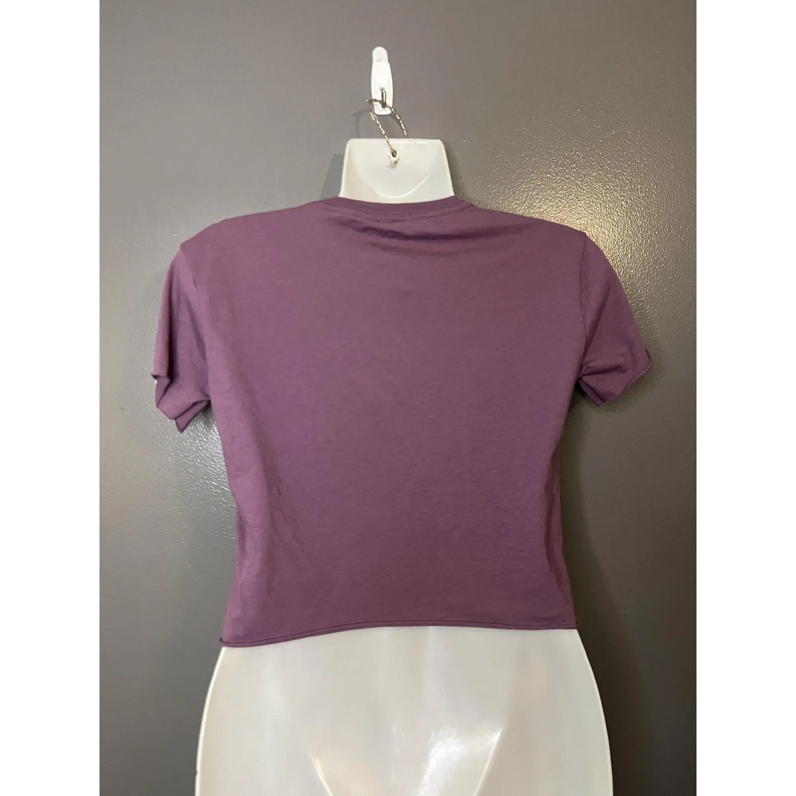 Dazed Shirt XS Purple Cropped Letter D Graphic Geometric Tee T - Image 4