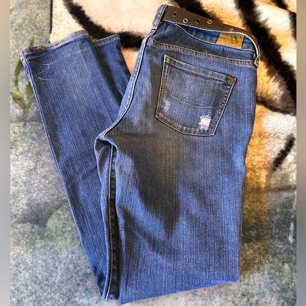 BKE Stella Super Skinny Jeans Distressed Ripped Blue Wash Women's Size 27 - Image 2