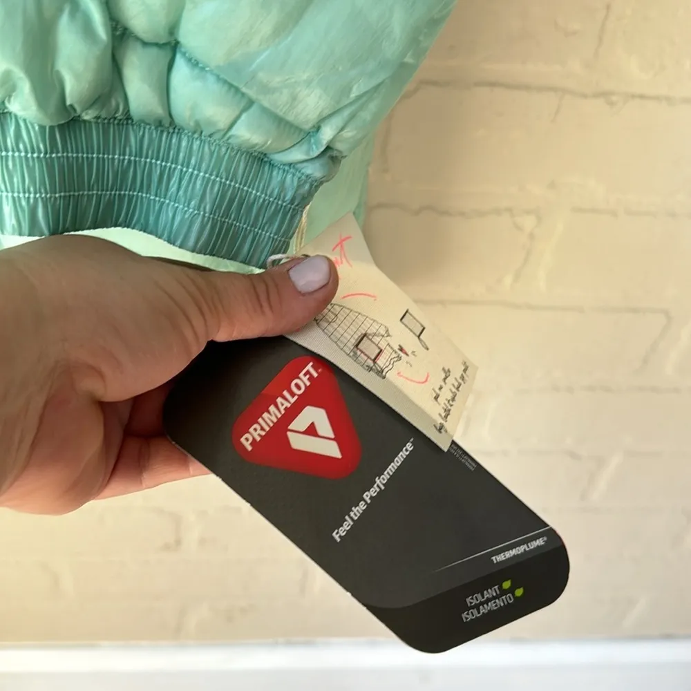 Free People coat Patricia poncho hoodie snap jacket sides NWT small green mist - Image 5