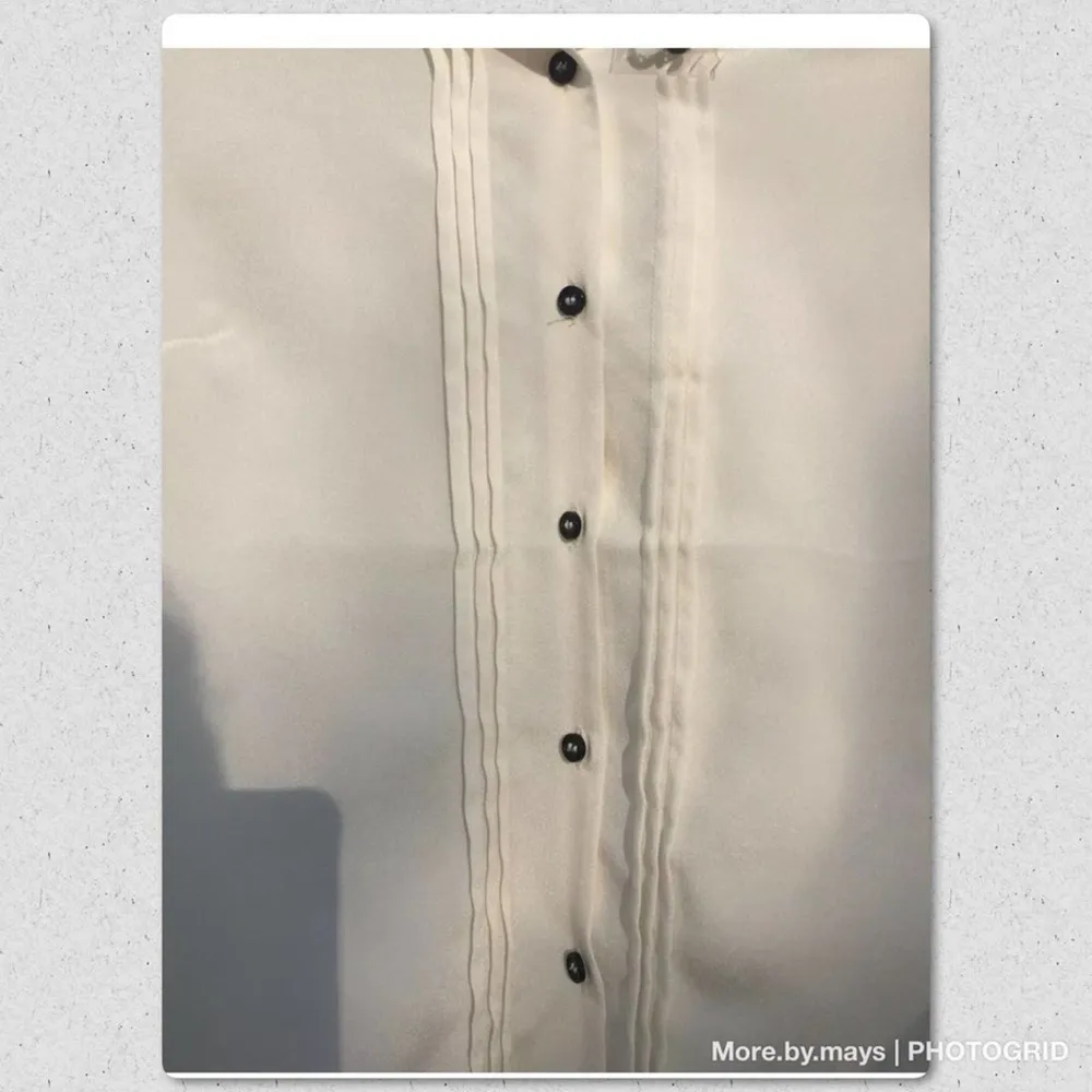 Limited Blouse Top Sheer Off White black Size XS workwear Business Office NWT - Image 5