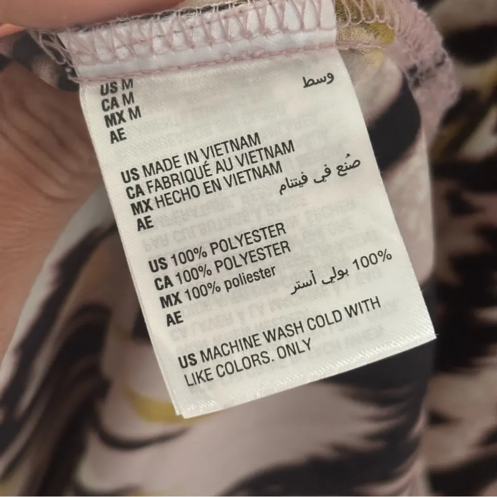 Bar III Womens Animal Print 3/4 Sleeve V Neck Maxi Wrap Dress - Image 9