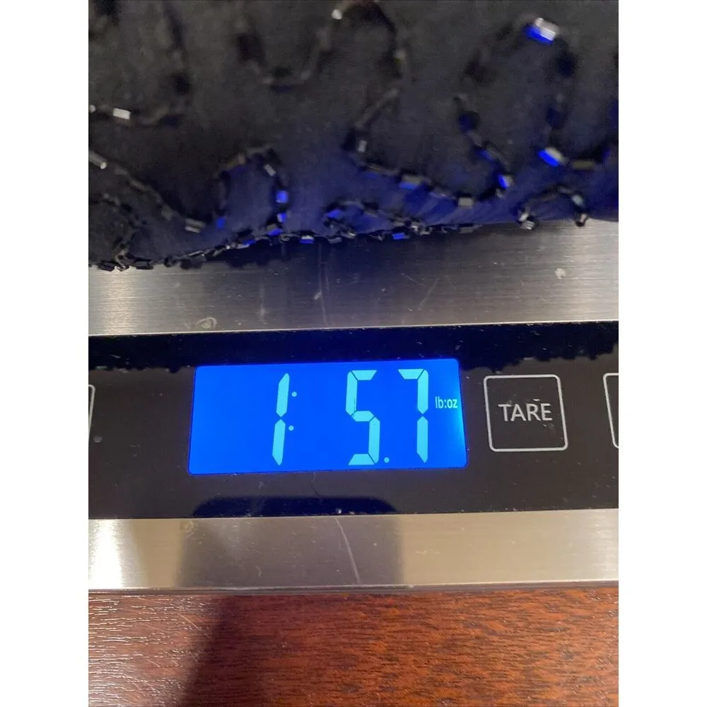 Laurence Kazar Vintage 100% Silk Lurex Fully Beaded Blouse Size Large Black Gold - Image 9