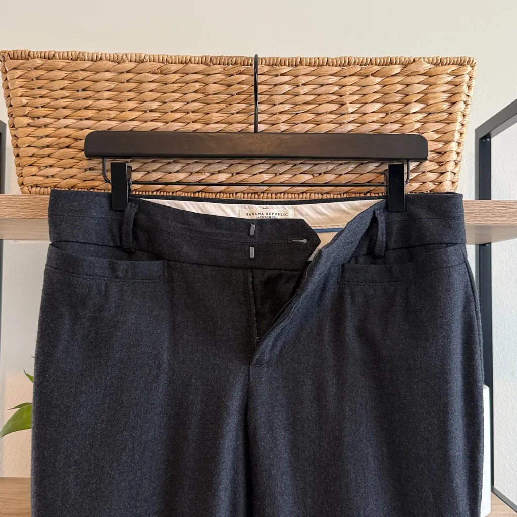 Banana Republic Jackson Fit Stretch Wool Mid-Rise Woven Career Dress Pant Trouse - Image 6