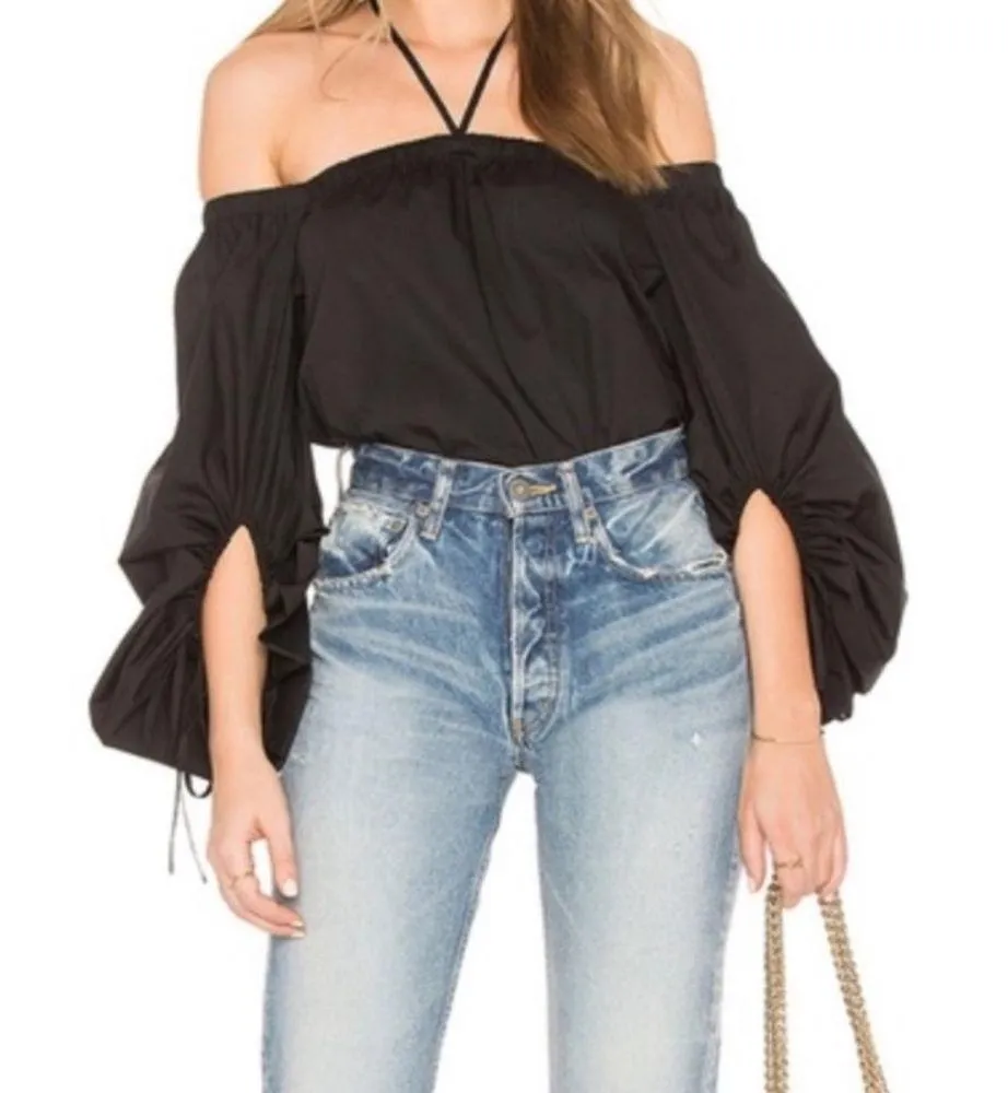 Revolve Rebecca Minkoff Tilds Blouse in Black Size XXS (Oversized fit) - Image 3