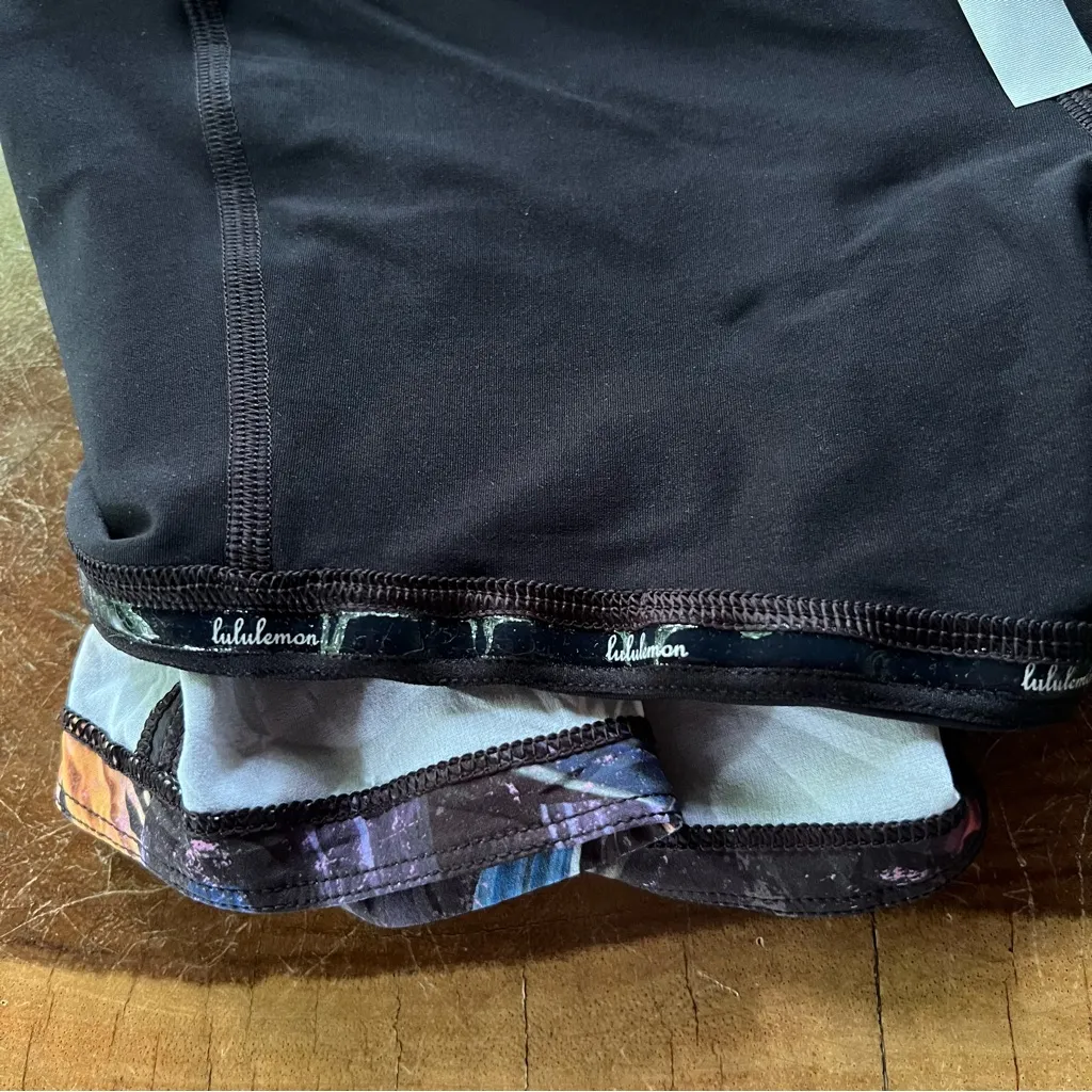 Lululemon Athletica Pace Rival Mid-Rise Skirt Veiled Floral Black Multi sz 6 - Image 7