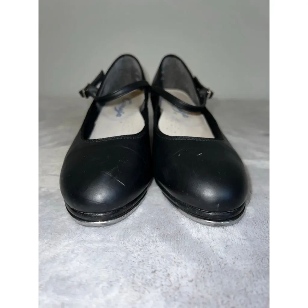 Women's Capezio Black Tap Dance Heels Size 7.5 - Image 3