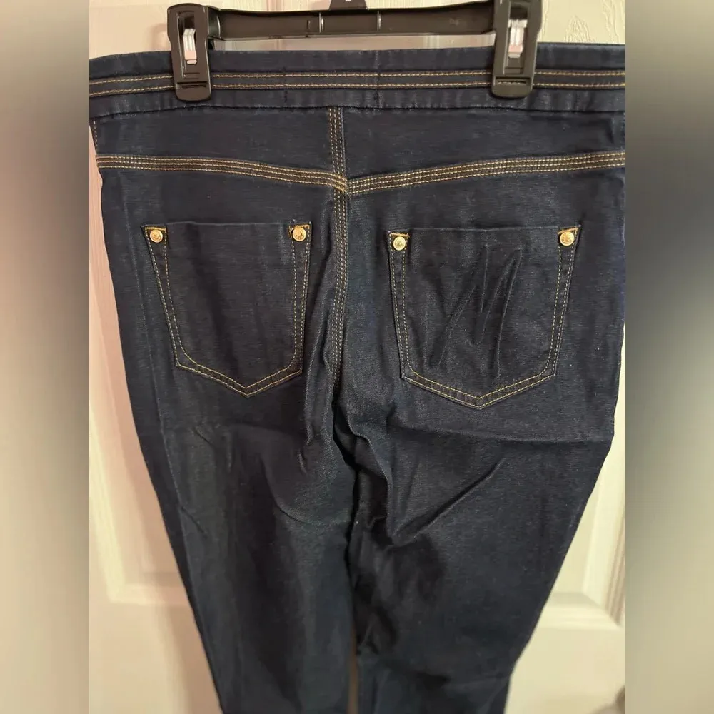 Marciano by Guess dark wash jeans with gold accents - Image 5