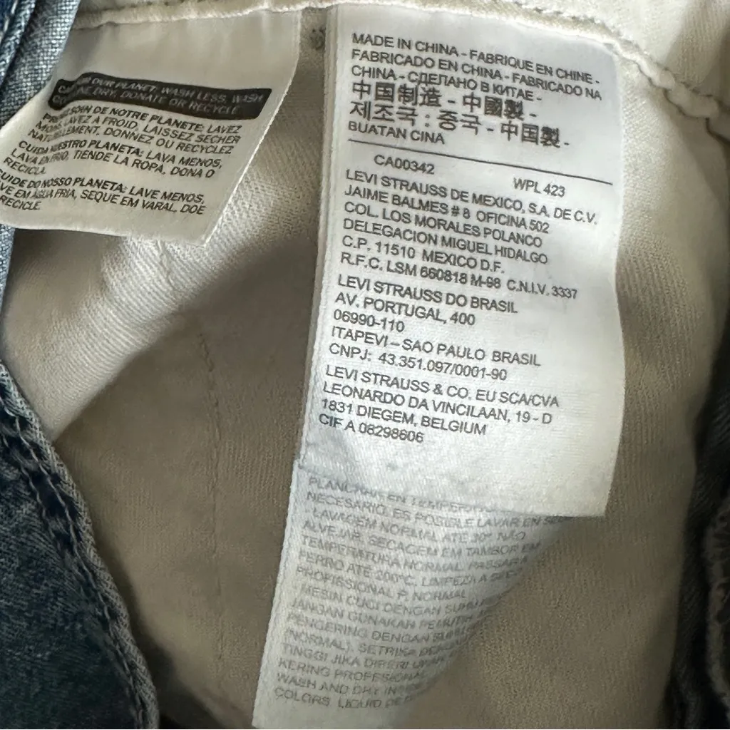 Levi's Jeans SilverTab Vintage Inspired Cotton Denim Overalls Women's Size L - Image 6