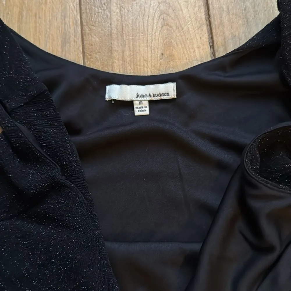 june & hudson black sparkly midi dress medium - Image 5