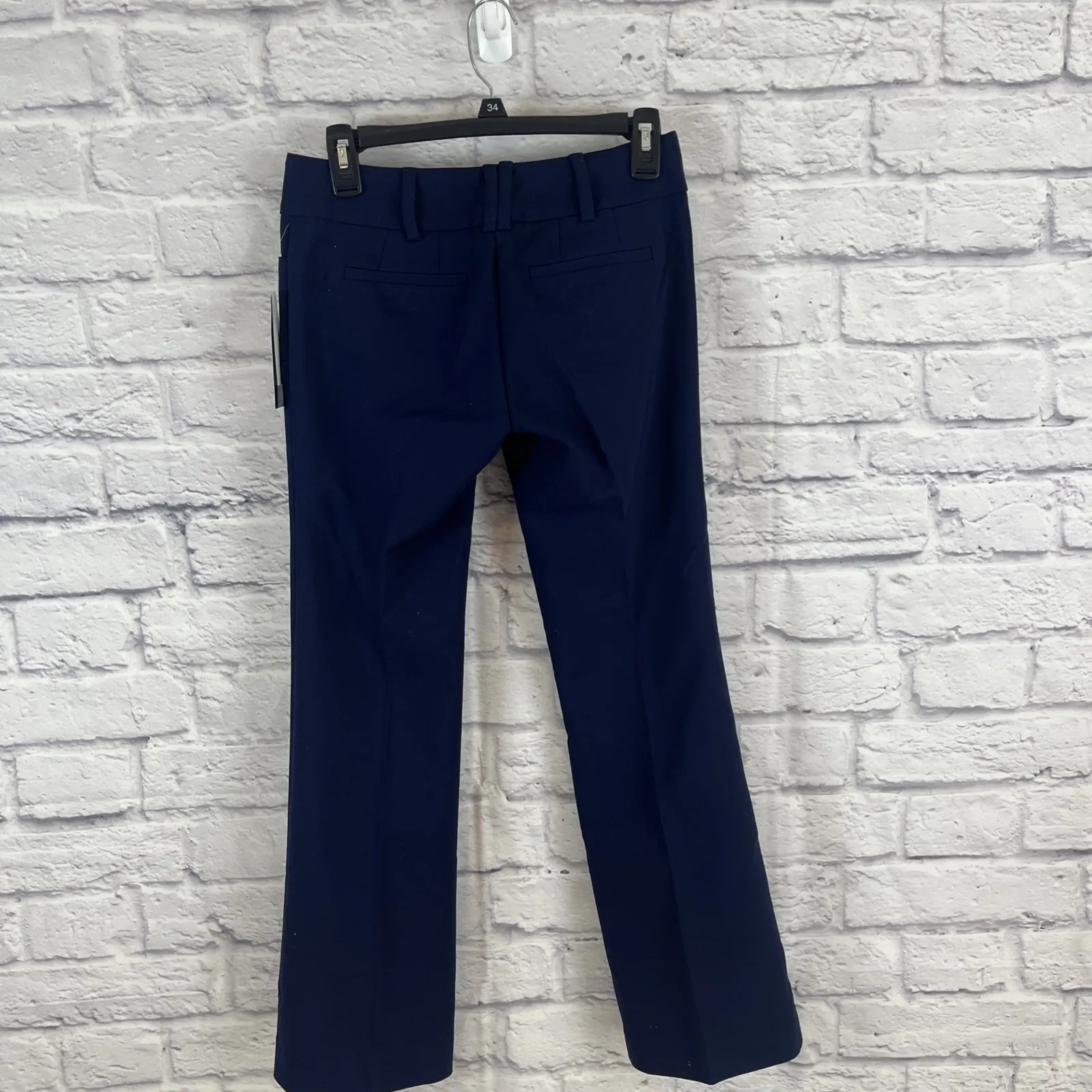 New York & Company NWT Navy Modern Fit Bootcut Dress Preppy Pants Size 0P Blue - Image 6