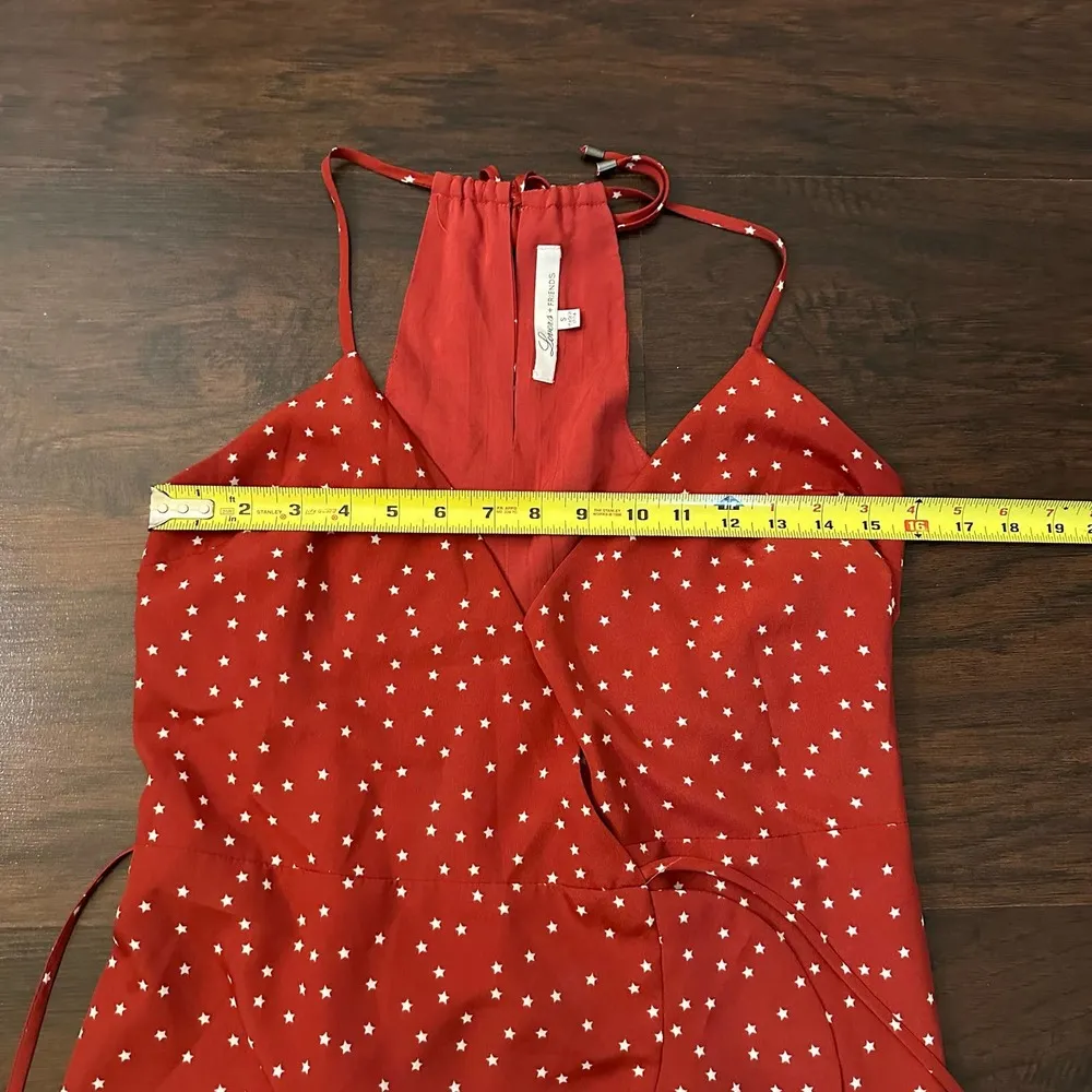 Lovers + Friends Gigi red & white star print wrap mini dress size S - Image 13