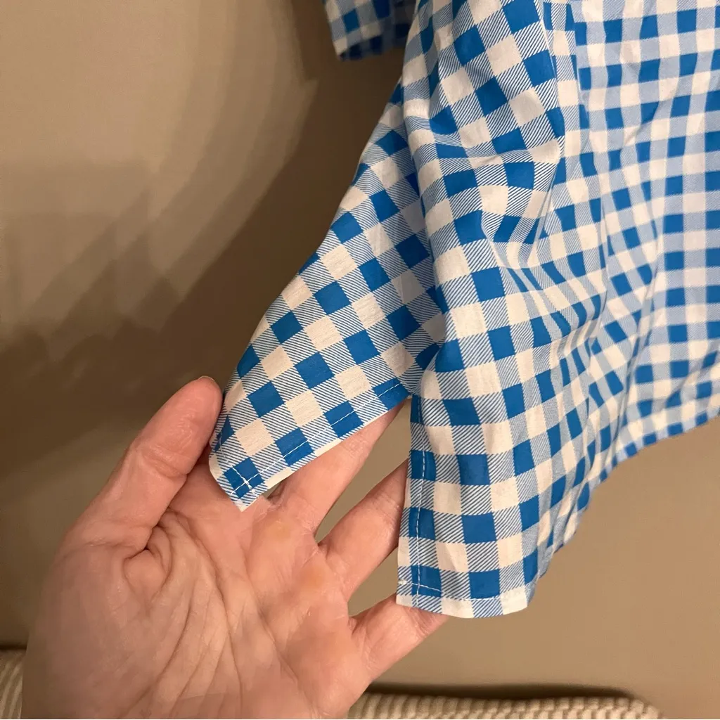 DRAPER JAMES x Net a Porter Gingham Blouse‎ - Image 4