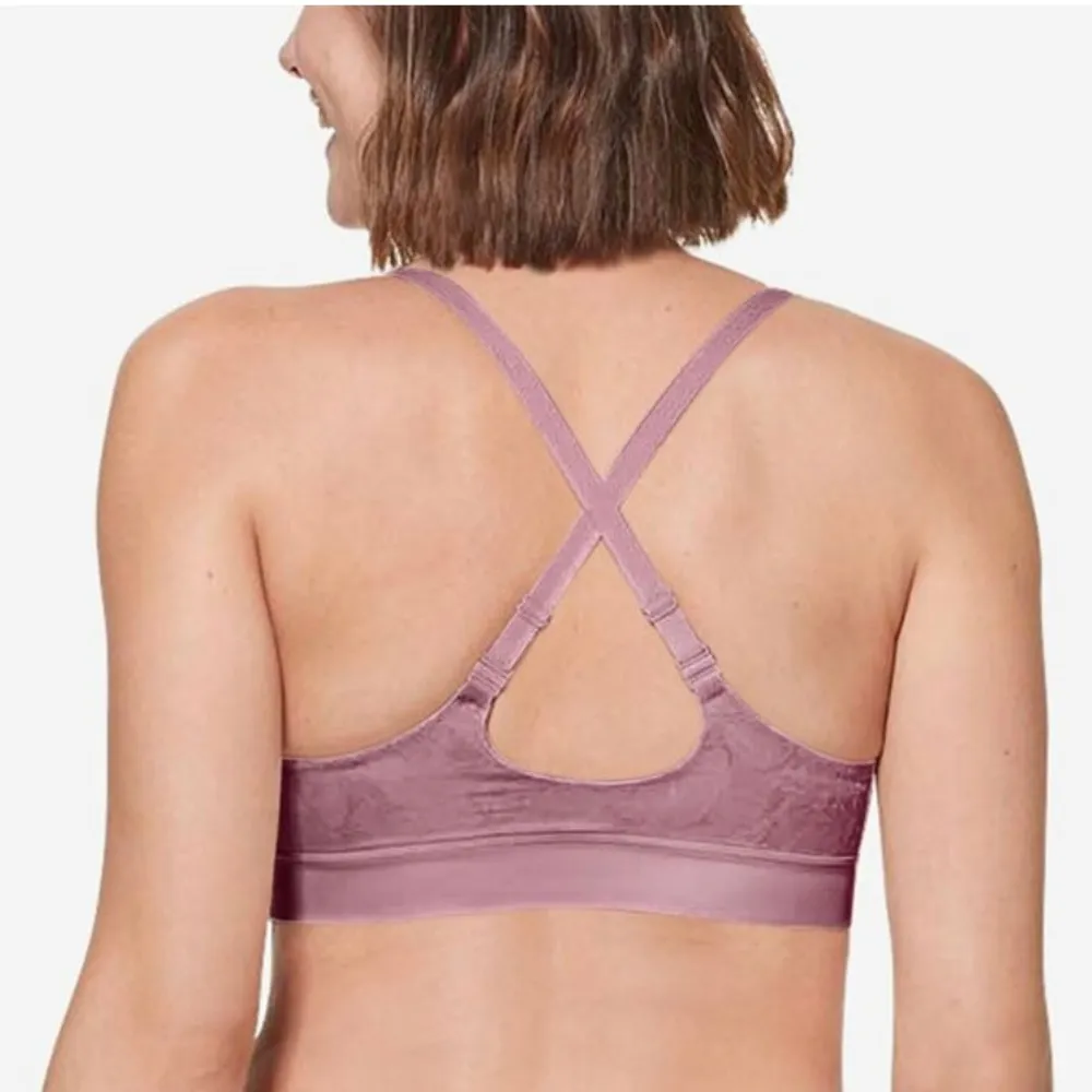 *Tommy John Lace Second Skin Triangle Bralette Size XL A-C PInk Floral - Image 2