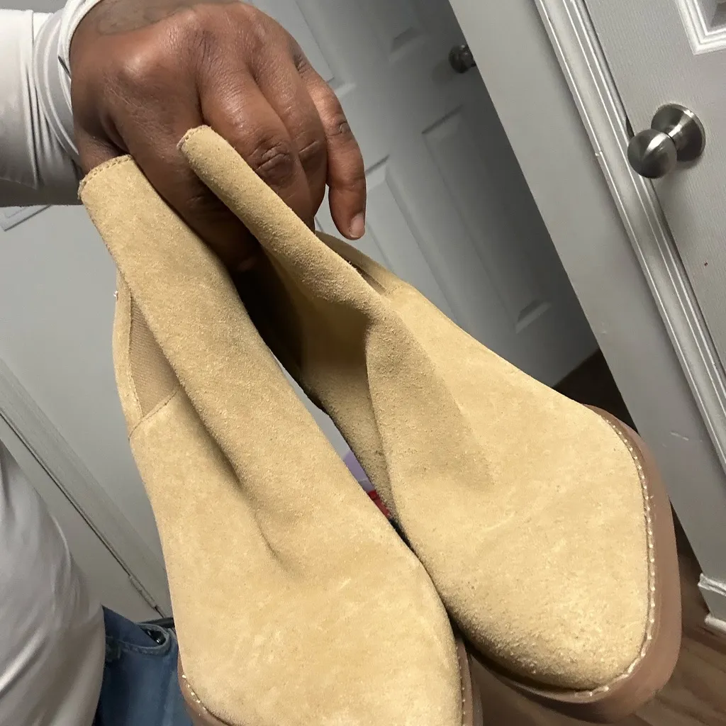 Tan Suede Knee-High Boots - Image 10