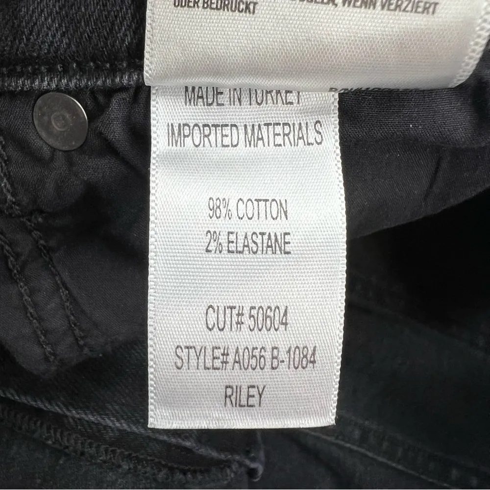 Agolde Riley high rise straight crop faded black sz 30 - Image 4