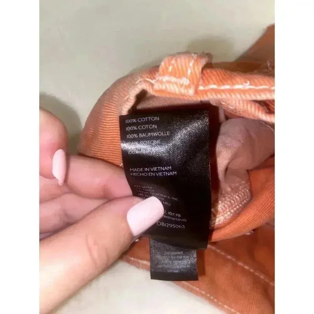 BDG Womens  Orange Cargo Shorts - Image 8