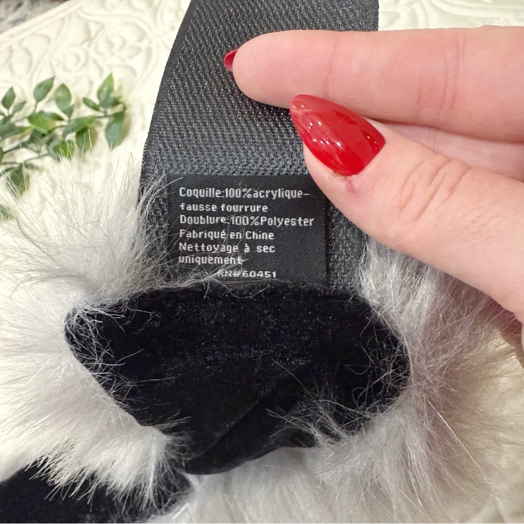 Surell Faux Fur Head Wrap Gray - Image 5