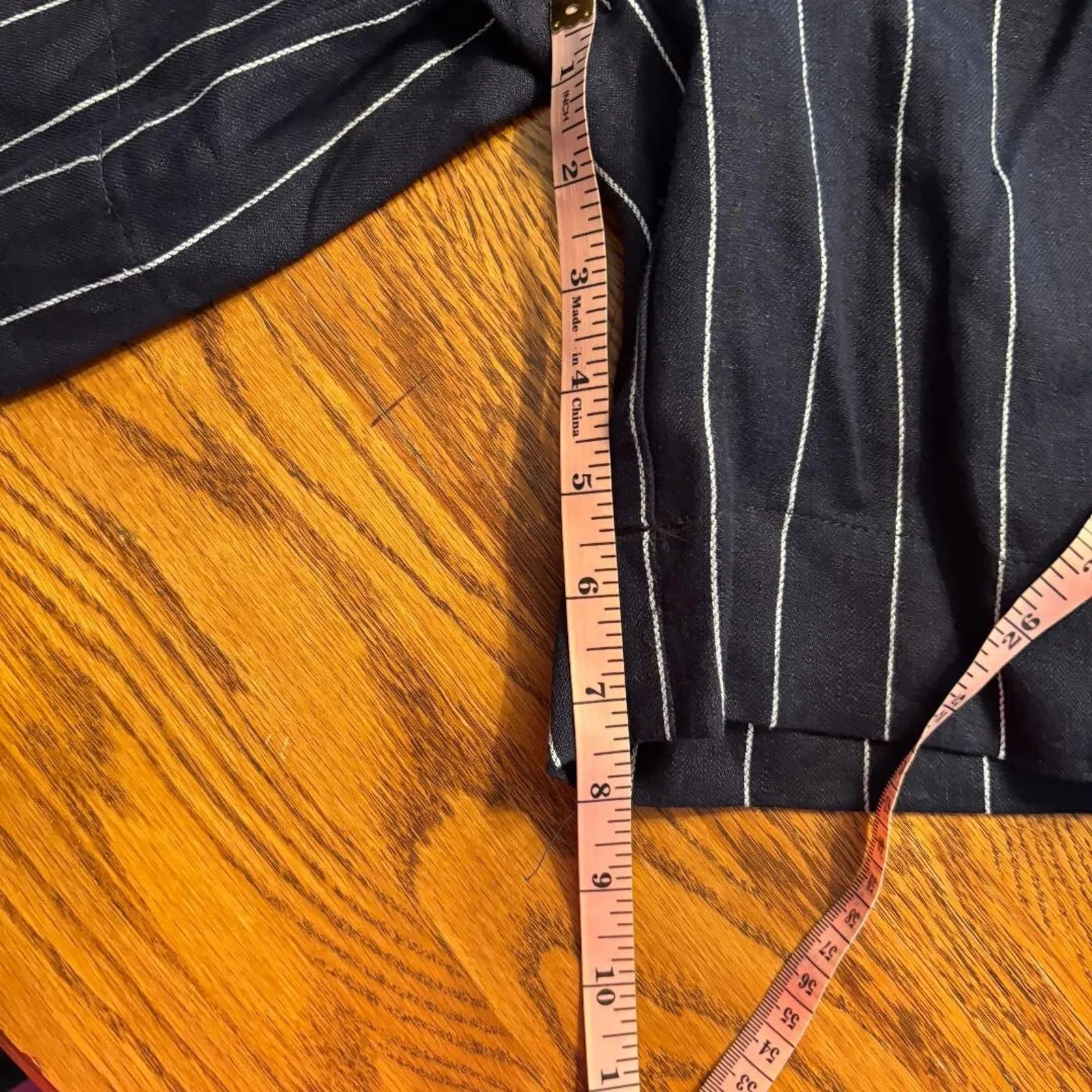 Sophie Rue Frances Easy Suit Shorts Navy/White Stripe Size S 100% Linen NWT - Image 11