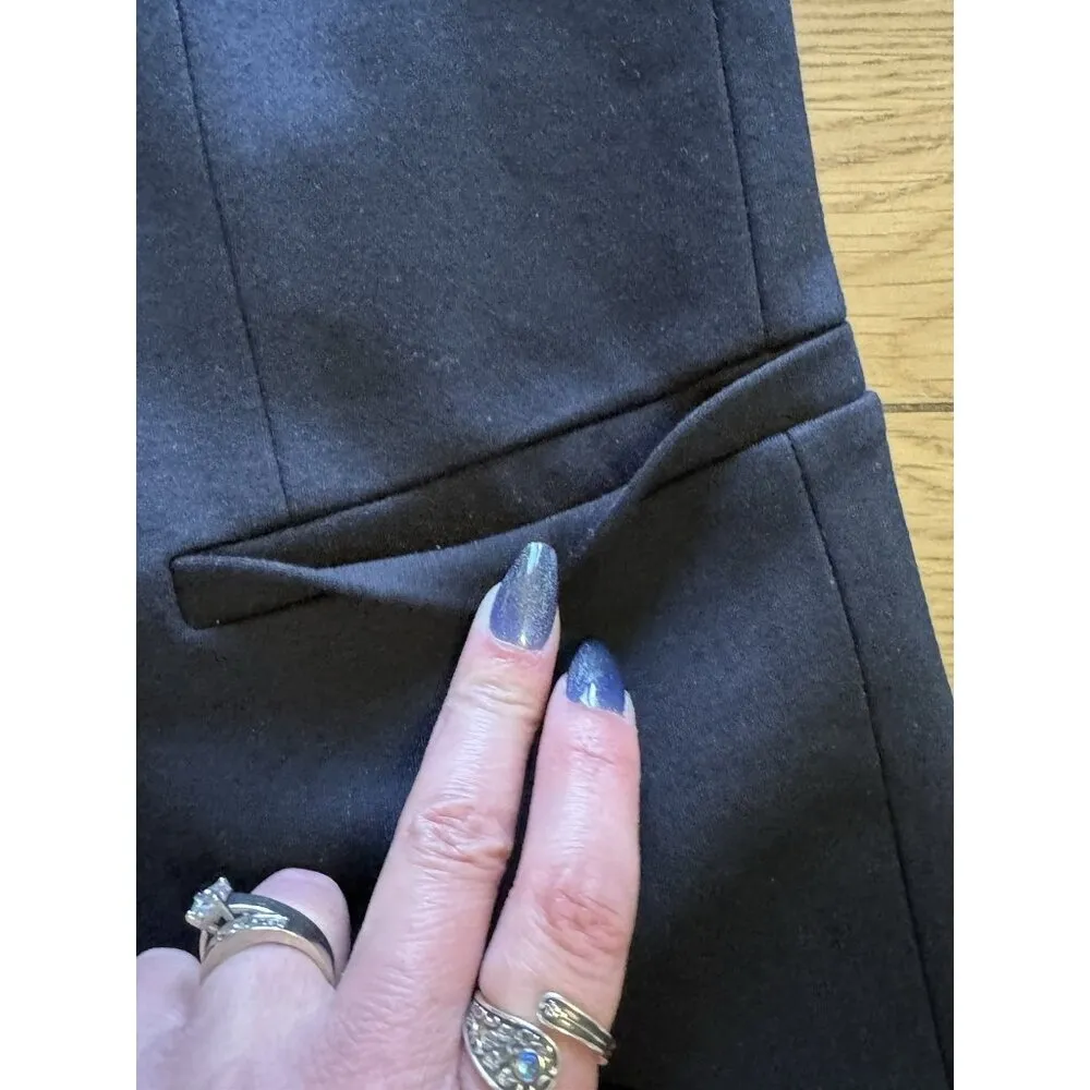 Spanx Perfect Collarless Blazer Black Ponte Knit Jacket Oversized Women’s Size M - Image 5