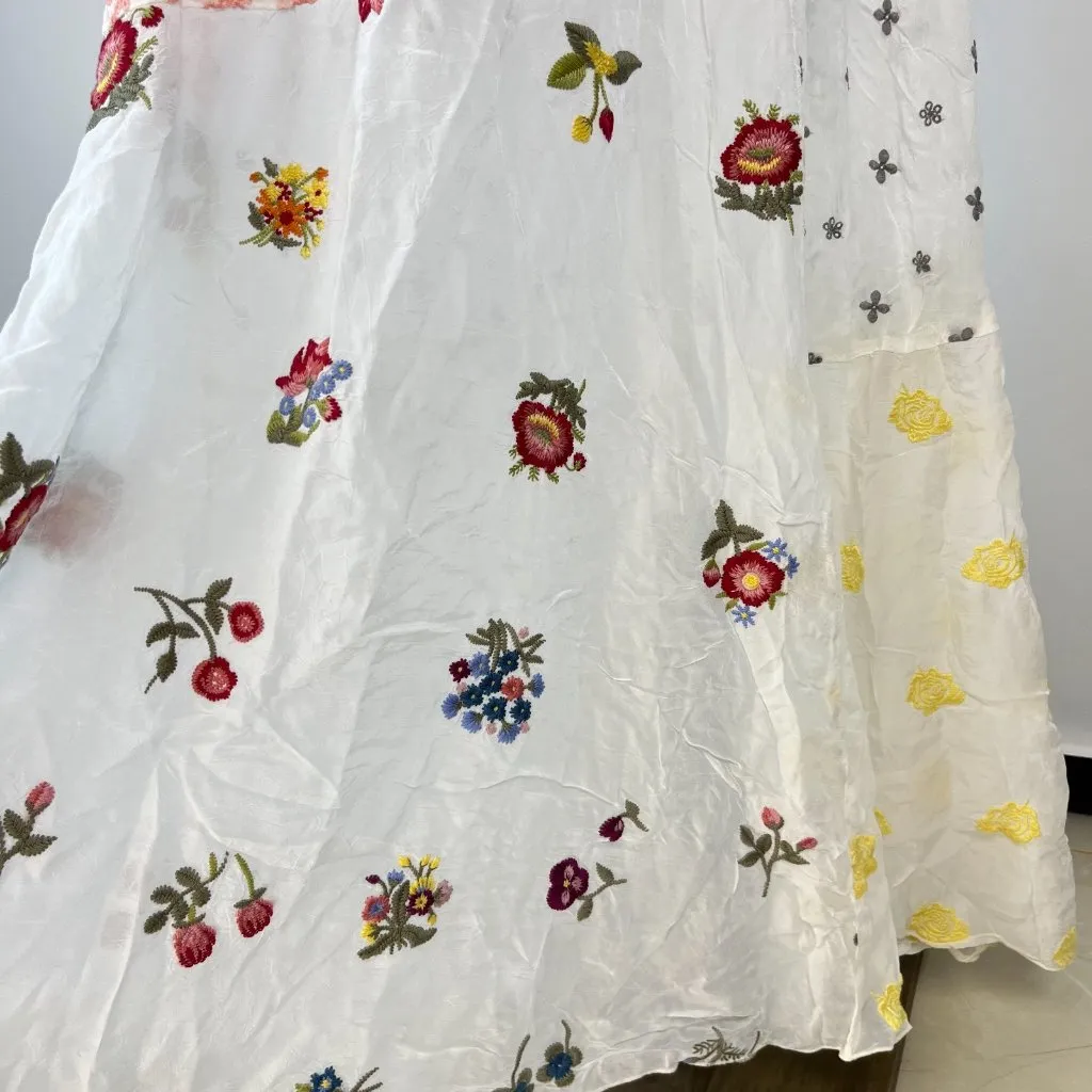 $480 NWOT JOHNNY WAS Clarabelle Floral Embroidered Eyelet Maxi Dress Size S - Image 13