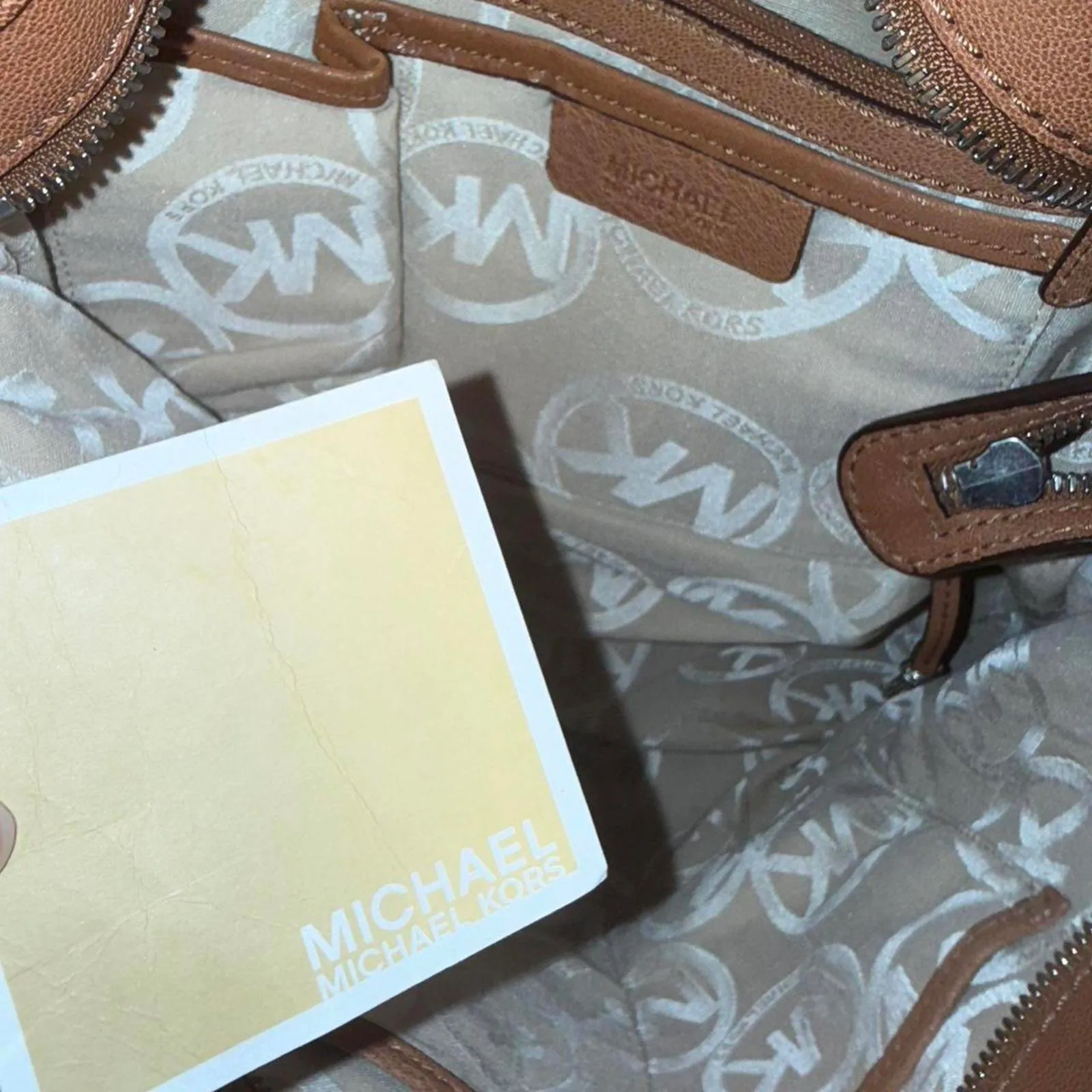 Michael Kors Hamilton Large Tote Bag - Brown Leathe - Image 5