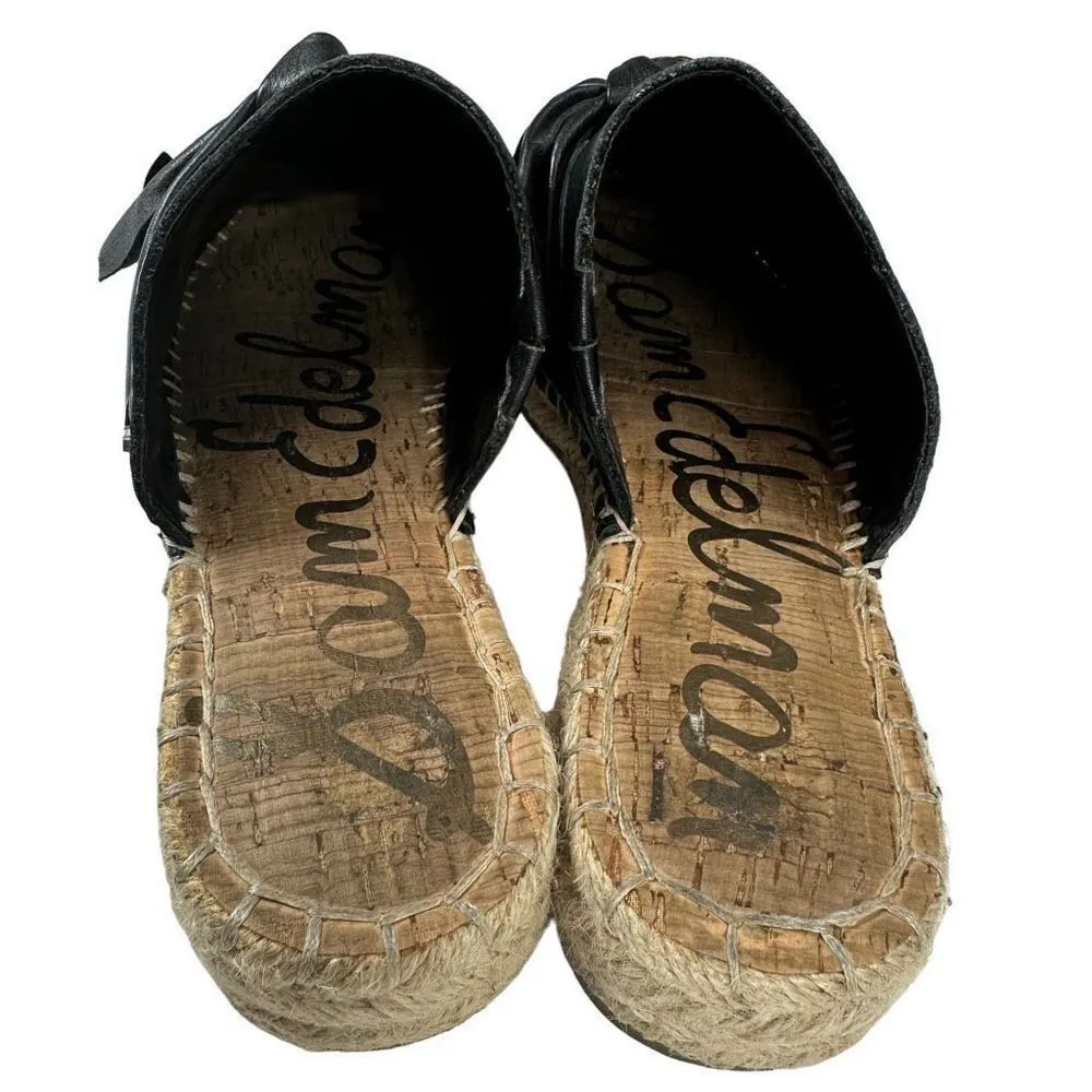 Sam Edelman Lynda Black Leather Espadrille Mules - Image 5