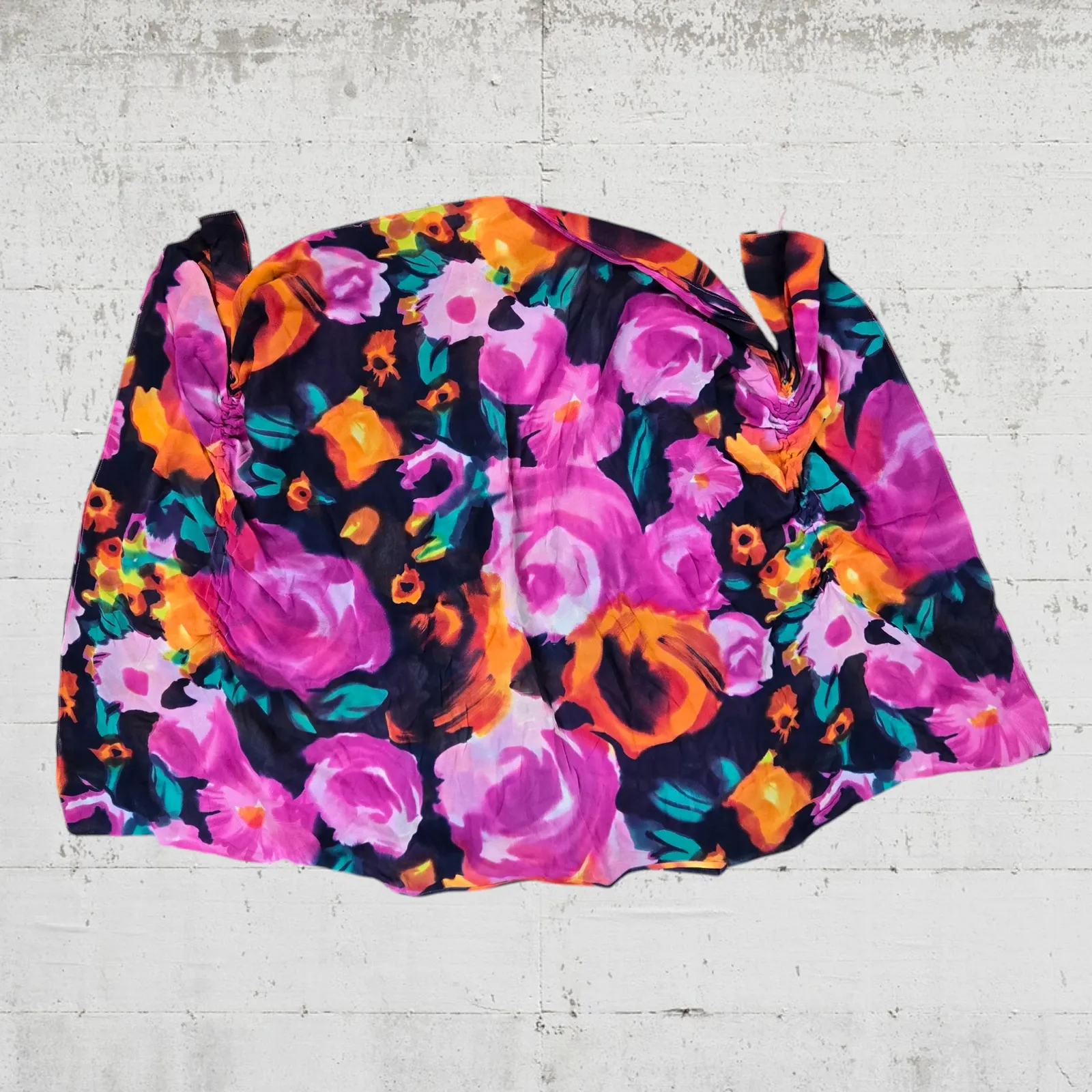 St John Floral Sheer Silk Blend Swim Suit Cover Up Bathing Suit Cover Size Small - Image 8