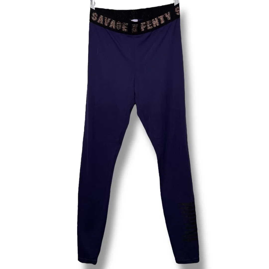 Savage X Fenty Rihanna Athletic Purple Seamless Leggings Size Medium - Image 2