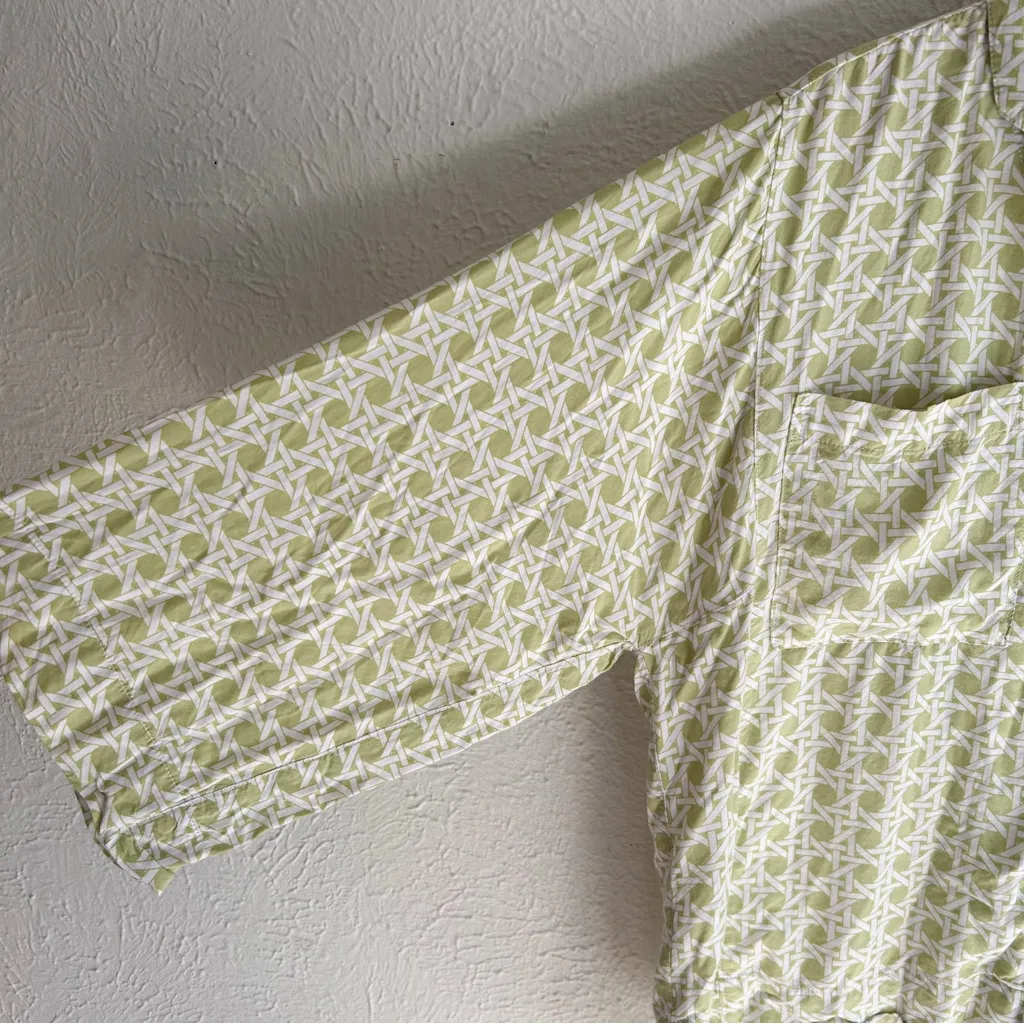 Piyama Peta Rattan Margaritas Green Pajama Top Only Sz M/L Size L - Image 3