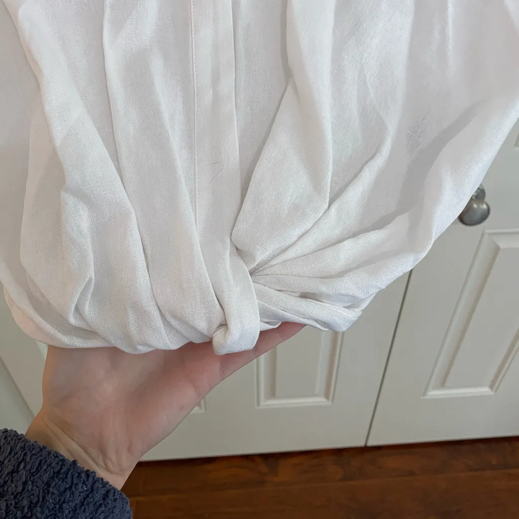 Zara White Women's Tie-Front Blouse - Image 2