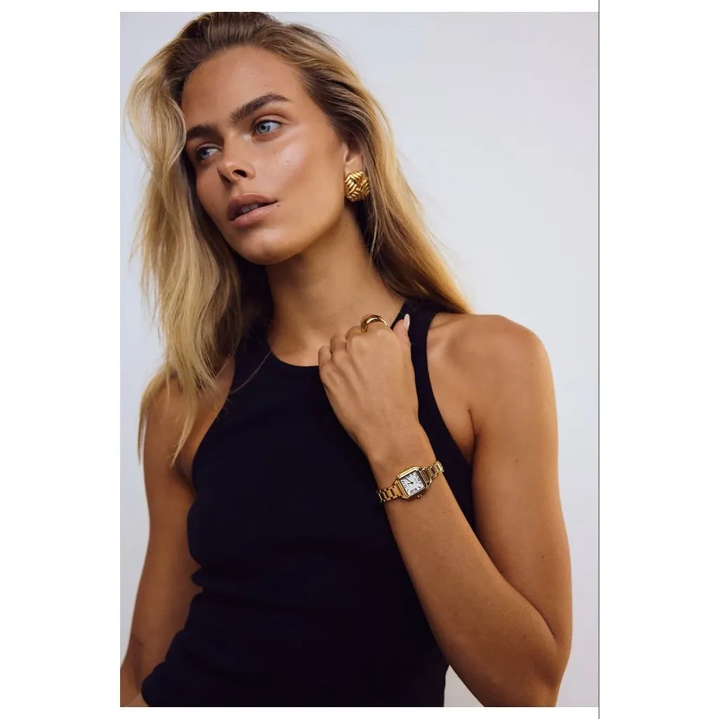 Cendre Oscar Watch in Gold White New in Case Womens Revolve - Image 6