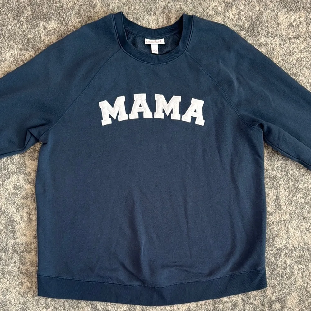 Isabel Maternity by Ingrid & Isabel Graphic Maternity Sweatshirt Blue Size undefined - Image 2