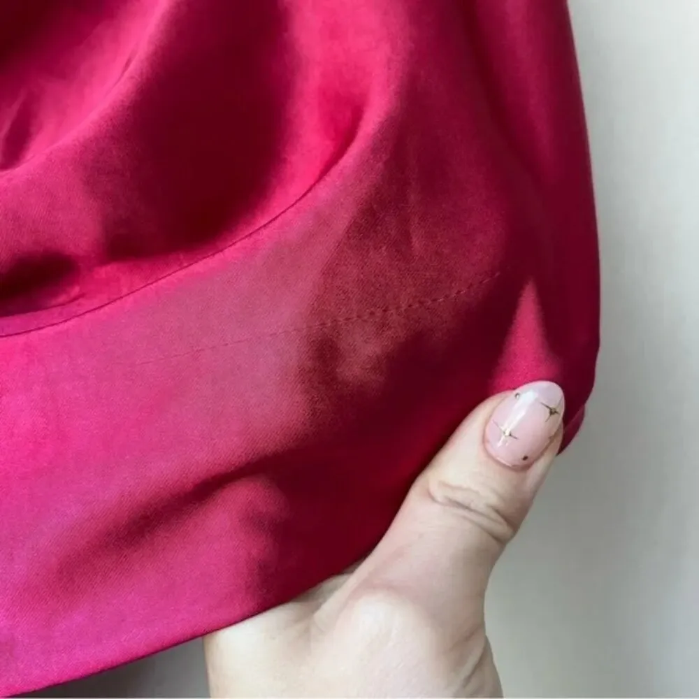 Petal and Pup  Ricki Ruby Wine Satin Maxi Dress S - Image 13