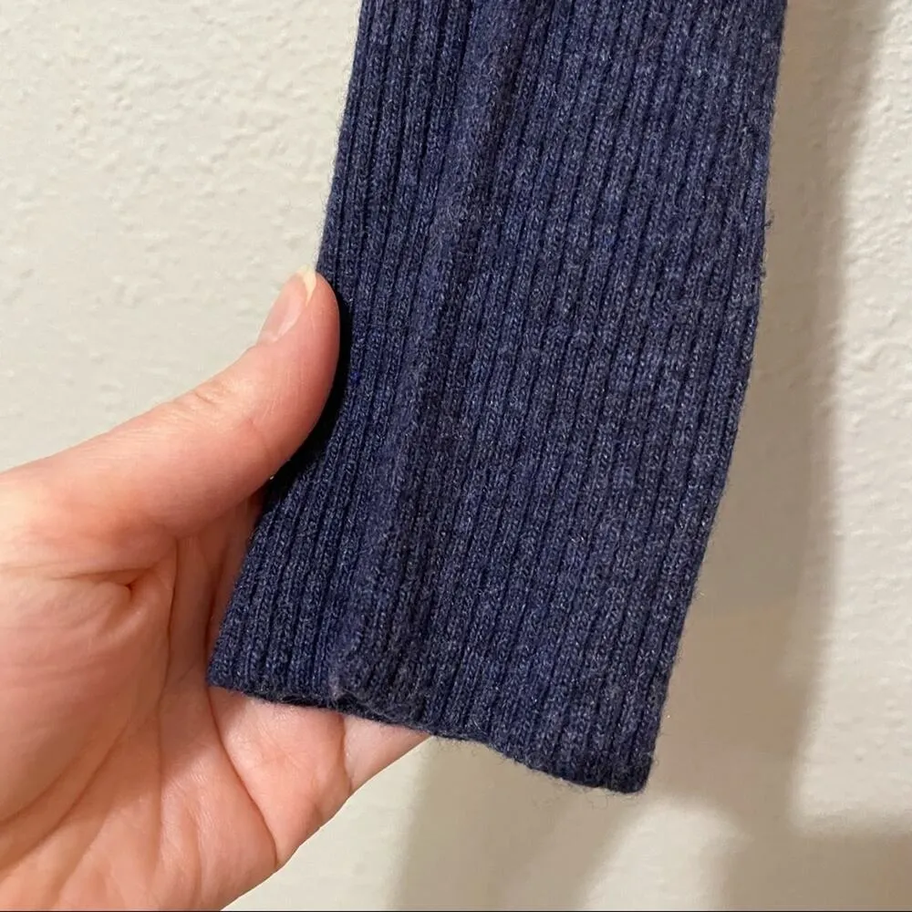 Banana Republic Blue Turtleneck Wool & Cashmere Blend Sweater S Womens Long - Image 3