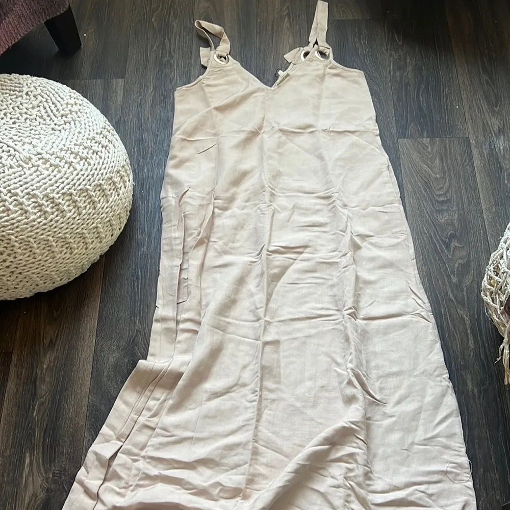 L'Agence Vivi Linen Tie-Strap Maxi Dress - Image 2