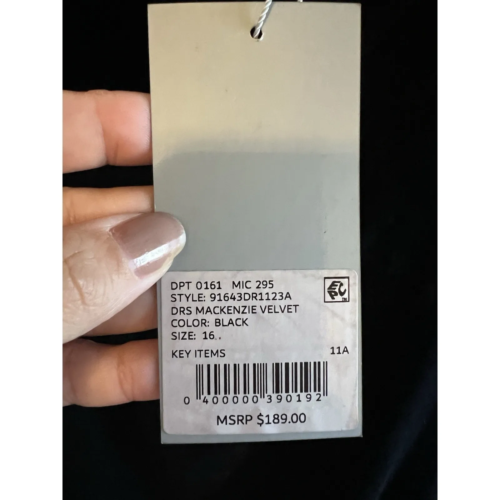 Antonio Melani Sz 16 Black Velvet Dress Midi Mackenzie Square Neck Puff Sleeve - Image 5