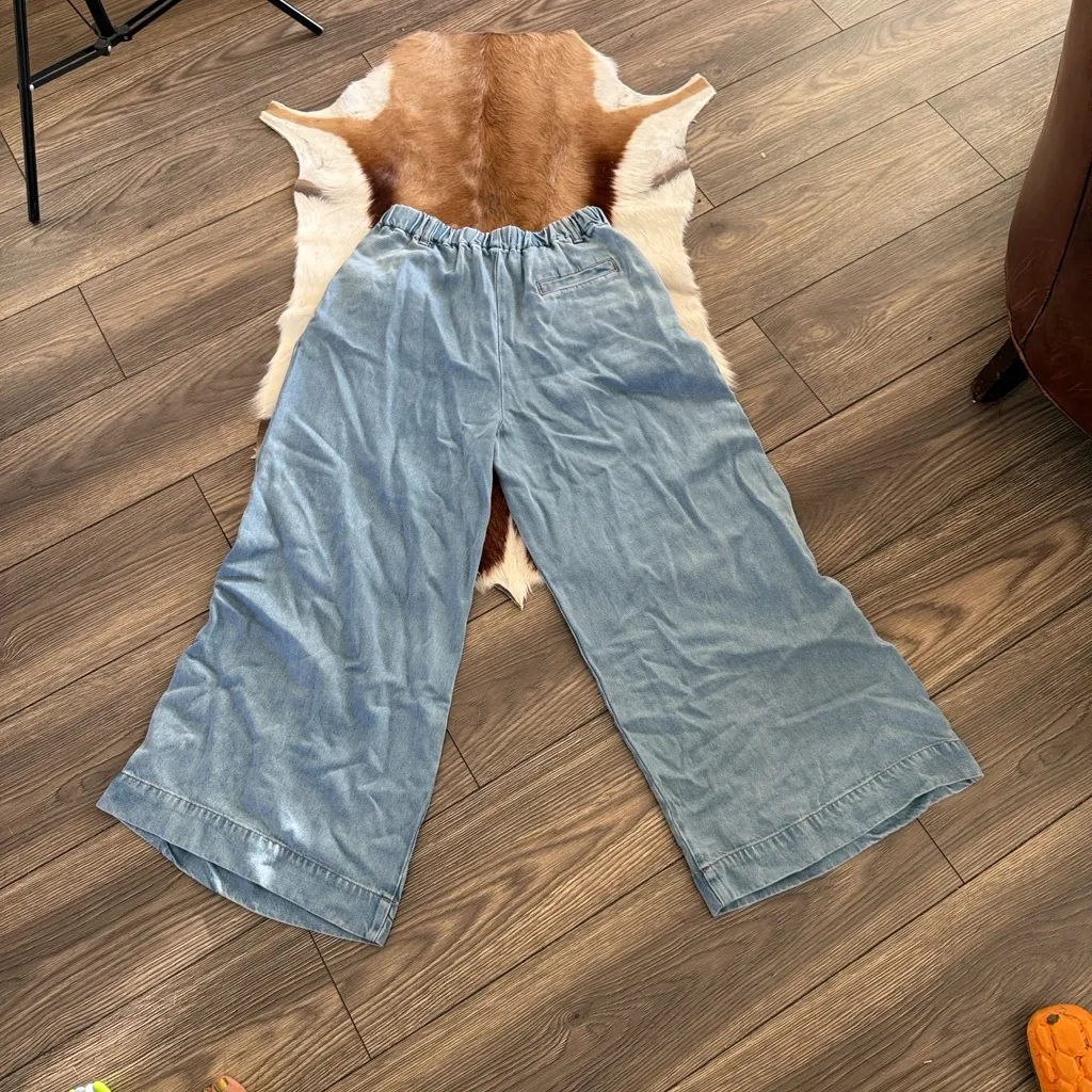 Young broke and fabulous Light Blue Wide-Leg Pants - Image 8