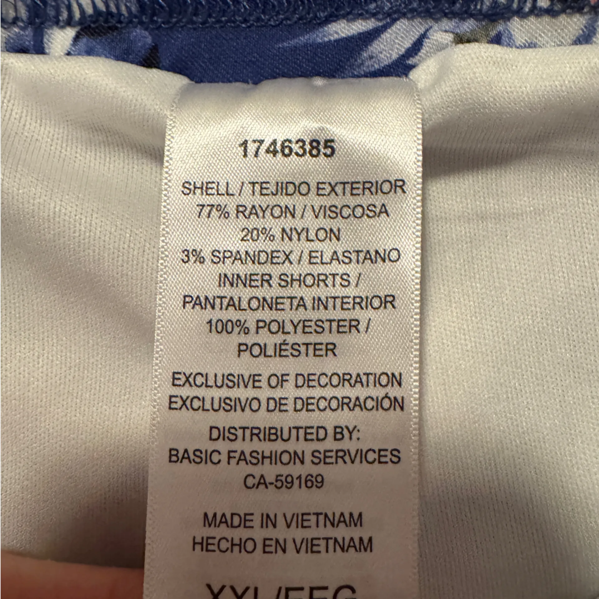 Mario Serrani Blue and Orange Floral Skirt with built in shorts - Image 5