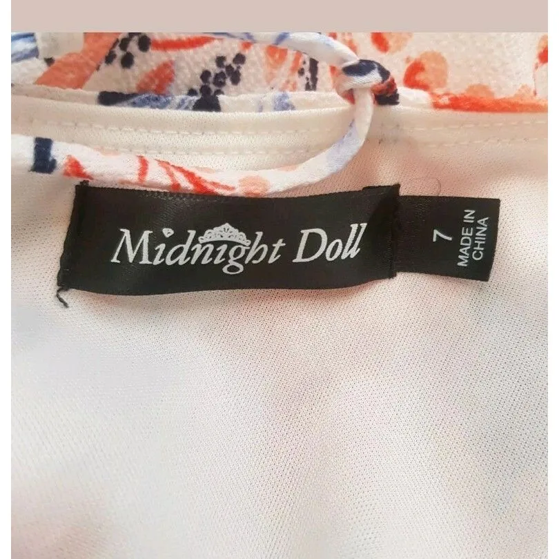 Midnight Doll Maxi Dress Sz 7 Floral Garden Bohemian Soft Boho Chic Resort - Image 12