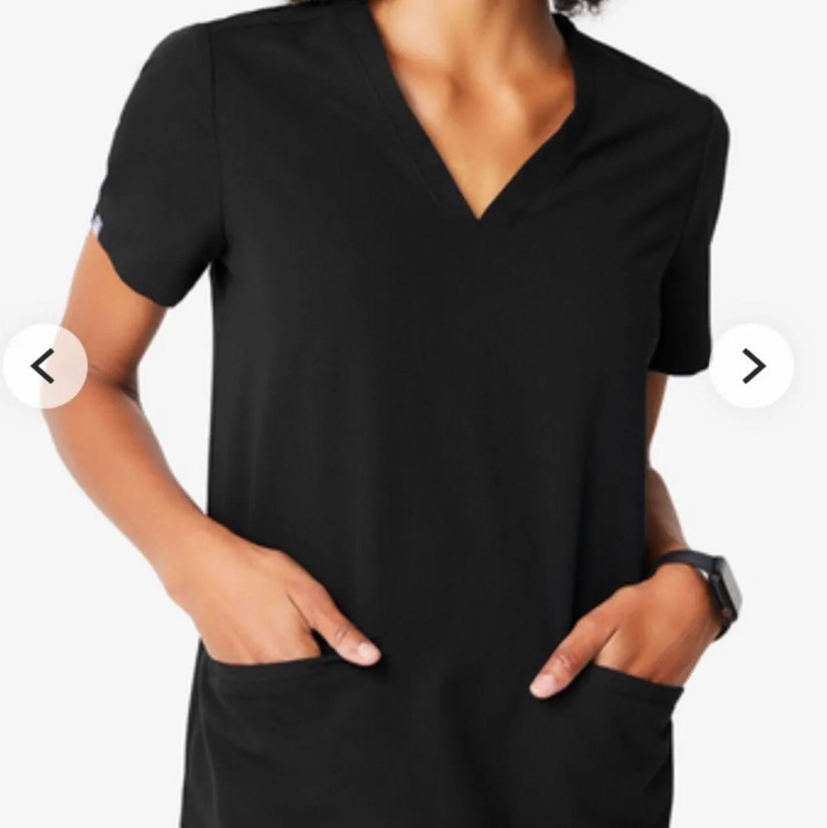 FIGS Technical Collection Zamora Jogger Casma Top Scrubs Set Black XS - Image 2