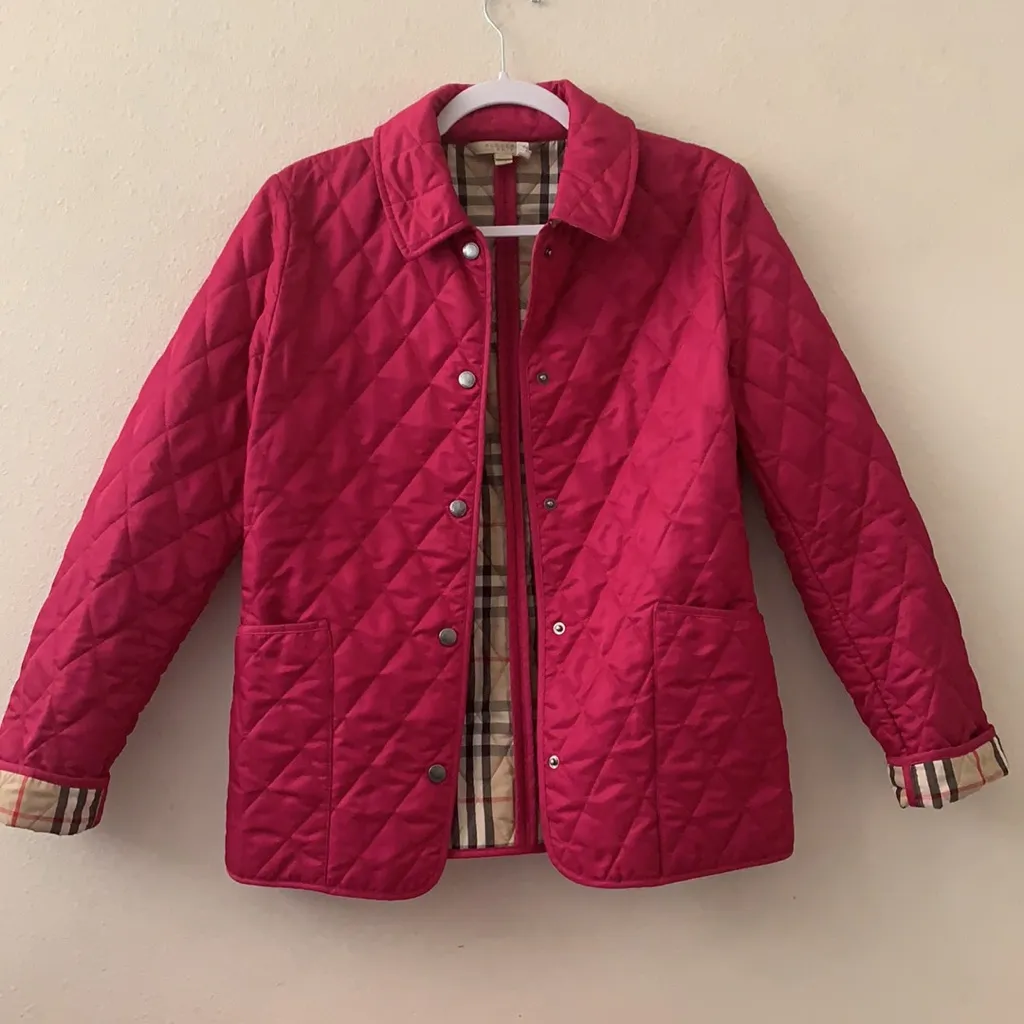Burberry Quilted Jacket in Vibrant‎ Red - Image 2