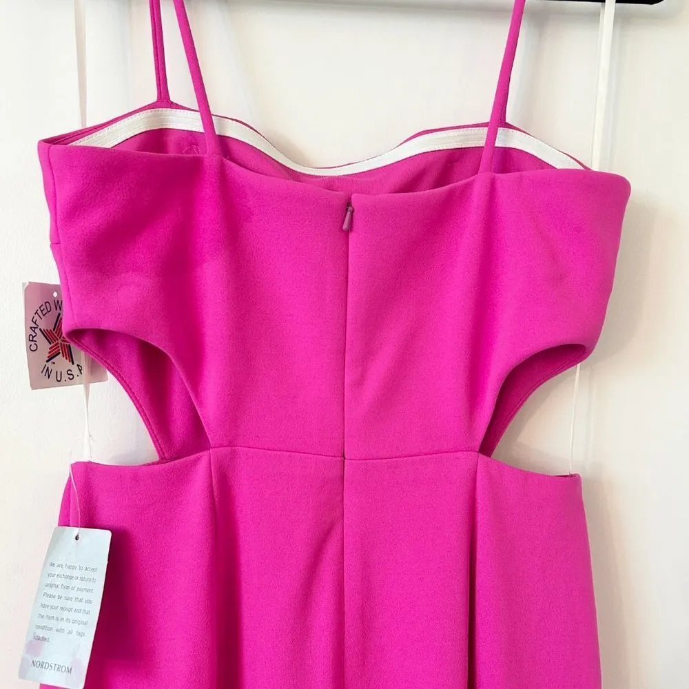 XScape  Cutout Slit Maxi Gown Fuschia Size 8 NWT - Image 10