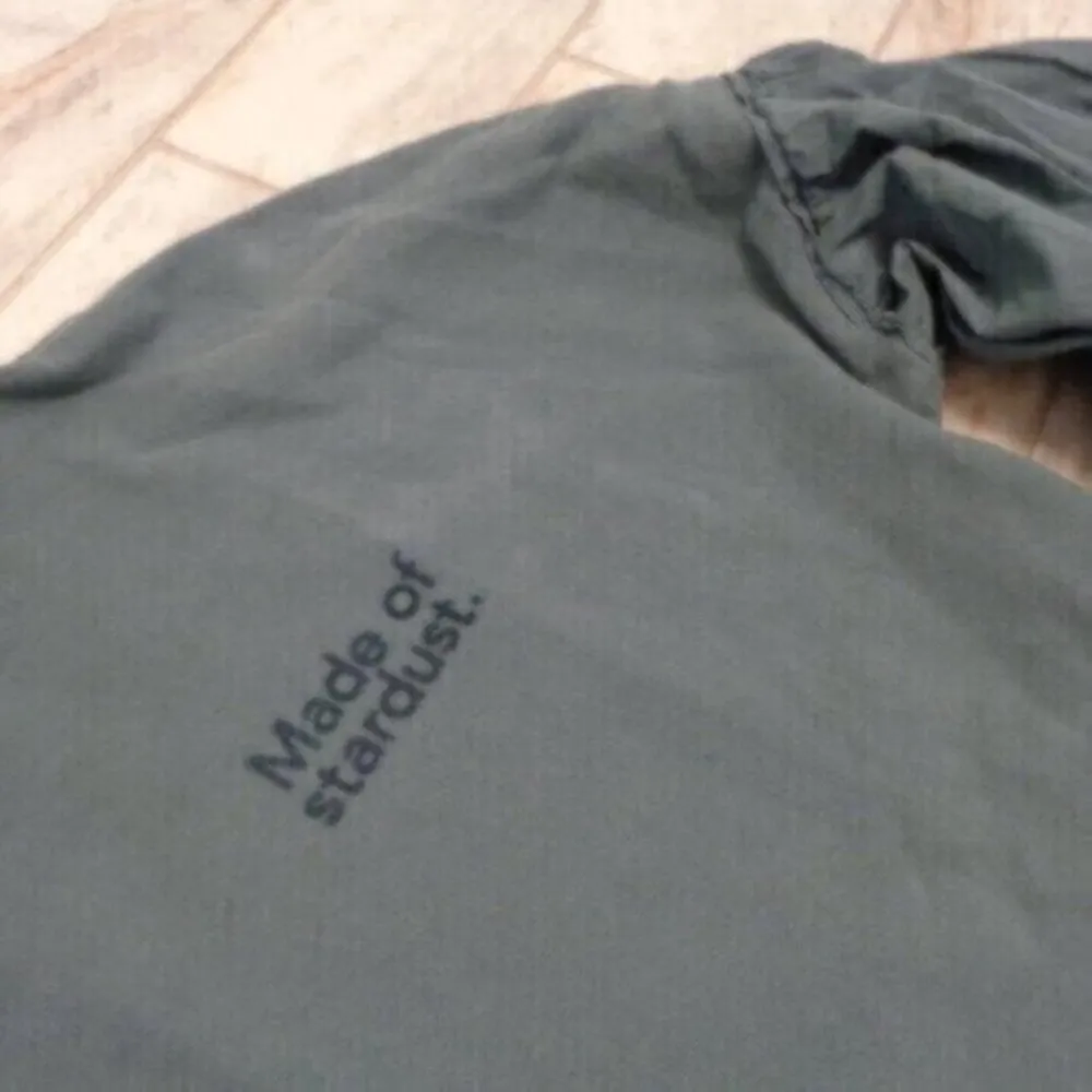 Zara women's small blue puffed sleeve cotton sweatshirt - Image 4