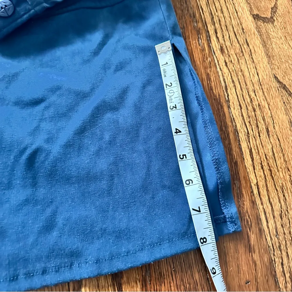 Vintage Spago Velvet Blue Suede Button Down Jacket 10 Medium - Image 11