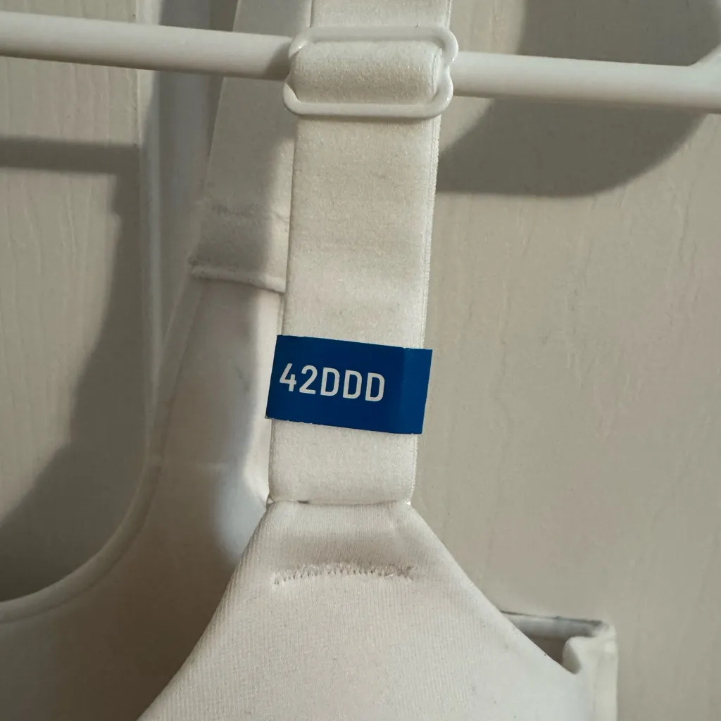 Vanity Fair New 76384 Full Figure Underwire Front Close Bra 42DDD White - Image 5