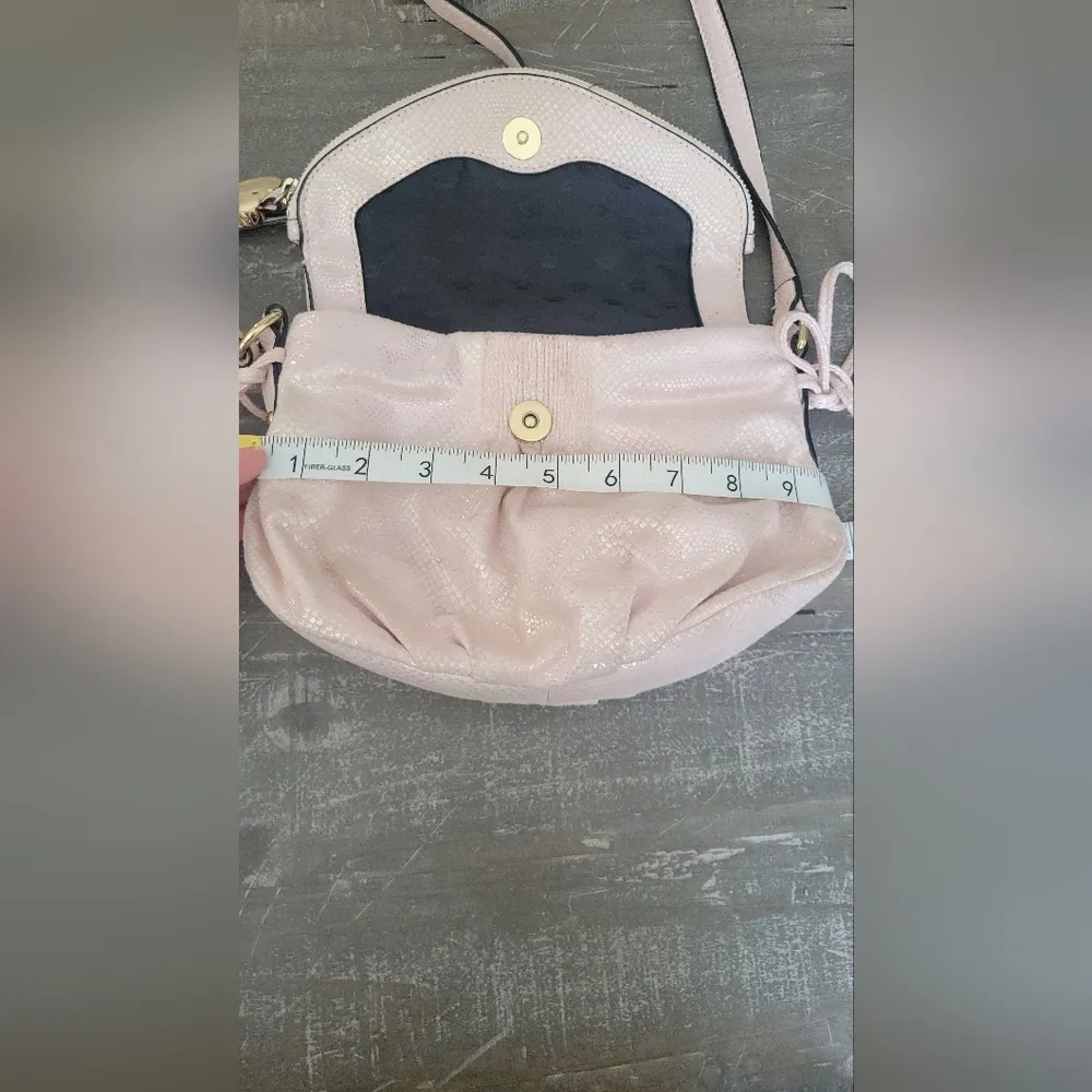 Juicy Couture Pink Sparkle Snake Print Crossbody Purse - Image 3
